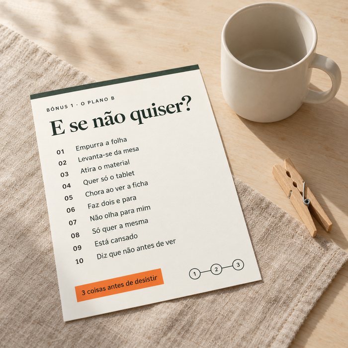 O Plano B: a lista das 10 situações em que a criança não quer