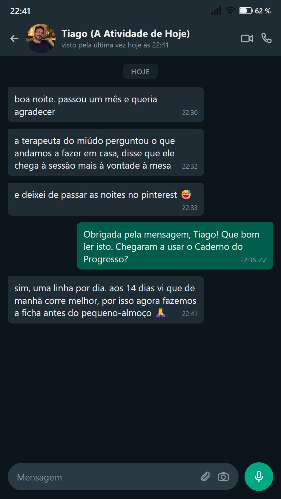 Um pai conta o que viu no Caderno depois de um mês