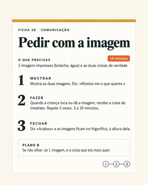 Ficha 58, comunicação: pedir com a imagem